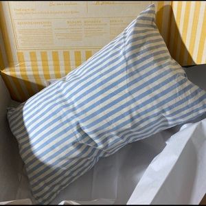 Sézane Pillow French Blue Stripes NWT